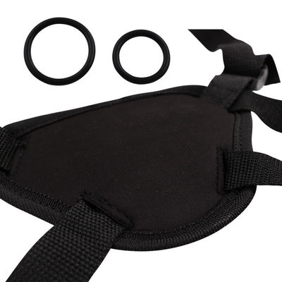 BDSM indossabile per lesbiche Set nero di gomma Pantaloni dildo per uomini Strap On Pantaloni