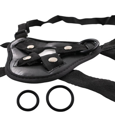 BDSM indossabile per lesbiche Set nero di gomma Pantaloni dildo per uomini Strap On Pantaloni
