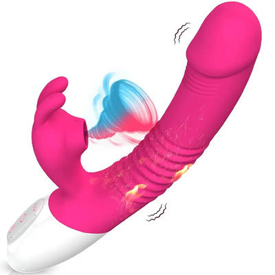 300g USB Recharge Vibratore Sex Toy Coniglio rosa Massaggiatore personale Scaldo Spinta