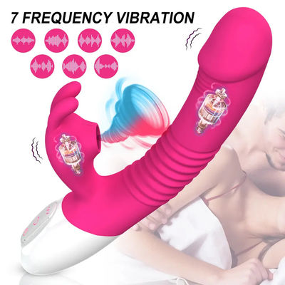 300g USB Recharge Vibratore Sex Toy Coniglio rosa Massaggiatore personale Scaldo Spinta