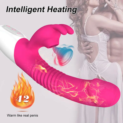 300g USB Recharge Vibratore Sex Toy Coniglio rosa Massaggiatore personale Scaldo Spinta