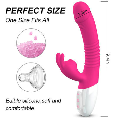 300g USB Recharge Vibratore Sex Toy Coniglio rosa Massaggiatore personale Scaldo Spinta