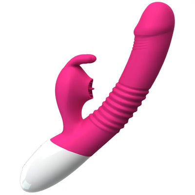 300g USB Recharge Vibratore Sex Toy Coniglio rosa Massaggiatore personale Scaldo Spinta