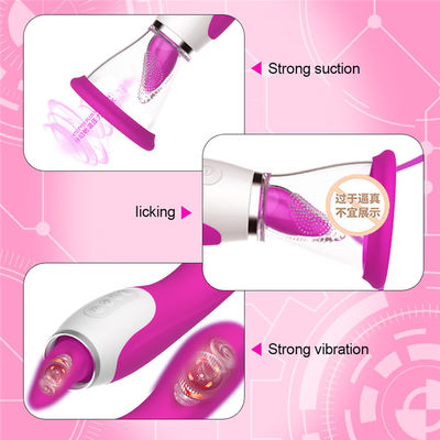 50dB Vibratori sessuali femminili Vibratore sessuale giocattolo lingua femminile dildo riscaldamento succhia-mammiferi