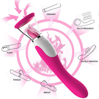 50dB Vibratori sessuali femminili Vibratore sessuale giocattolo lingua femminile dildo riscaldamento succhia-mammiferi