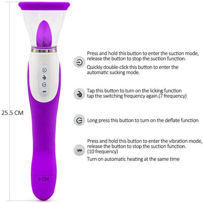 50dB Vibratori sessuali femminili Vibratore sessuale giocattolo lingua femminile dildo riscaldamento succhia-mammiferi