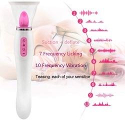 50dB Vibratori sessuali femminili Vibratore sessuale giocattolo lingua femminile dildo riscaldamento succhia-mammiferi