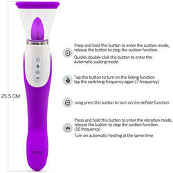 50dB Vibratori sessuali femminili Vibratore sessuale giocattolo lingua femminile dildo riscaldamento succhia-mammiferi