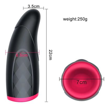 250g Vagina Maschile Masturbatore Coppa di giocattolo Pistola automatica Riscaldamento telescopico