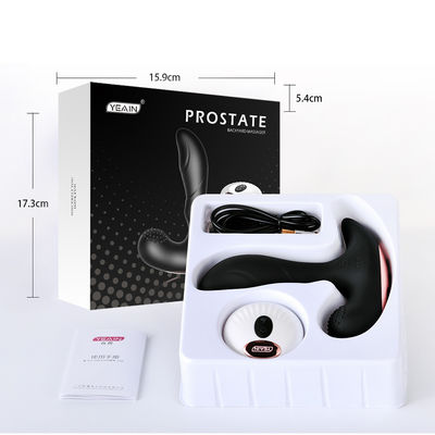 Controllo a distanza maschio masturbatore giocattolo plug anale elettrico massaggiatore della prostata fronte retro