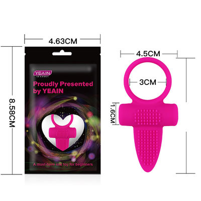 Rosa CE Vibrating Tongue Ring Clitoris Dildo Ring Vibratore 85.8mm X 46.3mm X 8.2mm