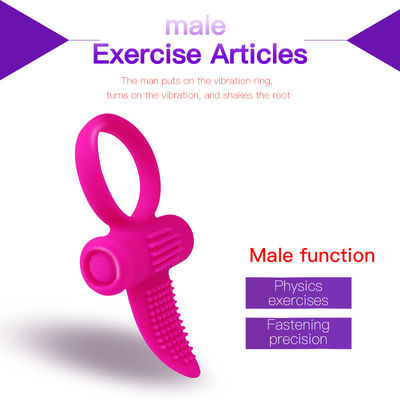 Rosa CE Vibrating Tongue Ring Clitoris Dildo Ring Vibratore 85.8mm X 46.3mm X 8.2mm