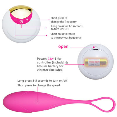Masturbazione a controllo remoto senza fili Dildo G Spot Silicone Vibratore Uovo