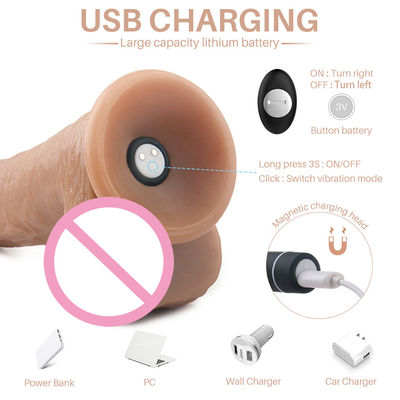 Donne Vibratore sessuale a distanza Peso di plastica Sex Toys Vibrating Dildo Silicone Gomma