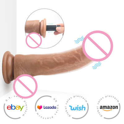 Donne Vibratore sessuale a distanza Peso di plastica Sex Toys Vibrating Dildo Silicone Gomma