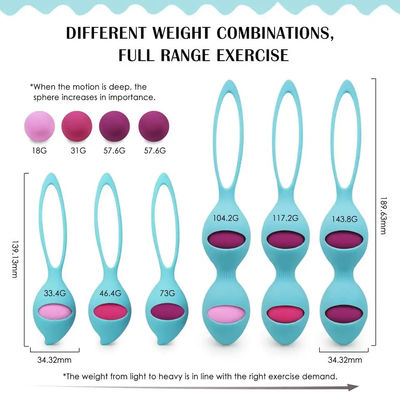 CE Vibratore giocattolo per adulti Kegel Ball 35 X 140mm Donne postpartum Stretto del pavimento pelvico