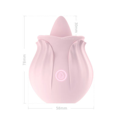 360g Vibratore della lingua giocattolo per adulti Vibratore giocattolo sessuale Vagina succhia fiori rosa a forma