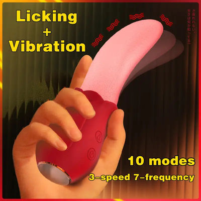 250g Rose Vibrator Sex Toy Nipple Indossabile Stimulatore Clitoris Vibratore Lunghe Lingue