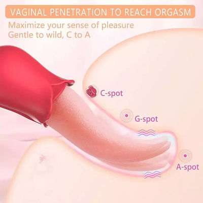 250g Rose Vibrator Sex Toy Nipple Indossabile Stimulatore Clitoris Vibratore Lunghe Lingue