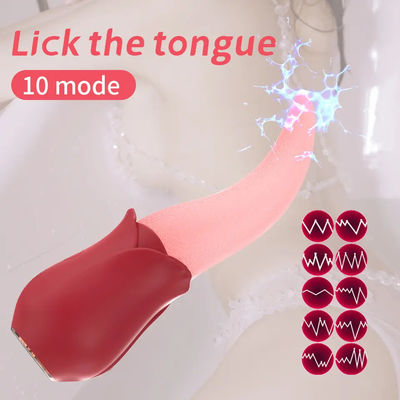 250g Rose Vibrator Sex Toy Nipple Indossabile Stimulatore Clitoris Vibratore Lunghe Lingue