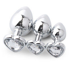 Extremo rosa sesso acciaio inossidabile anal plug enorme culo plug cuore cola giocattoli set