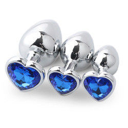 Extremo rosa sesso acciaio inossidabile anal plug enorme culo plug cuore cola giocattoli set
