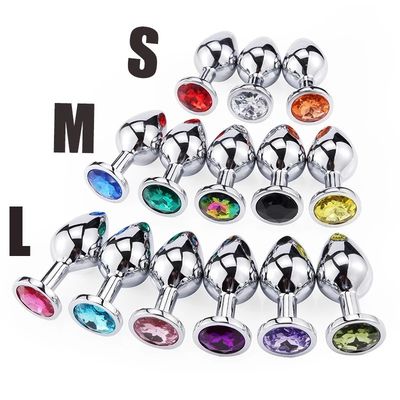 Donne Uomini Pioggia Anale Sex Toys Dilatatore Metallo Cristallo Butt Pioggia Con Gioiello