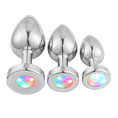 Sexy Wearable Mens Masturbazione Butt Toy Plug Light Up Led Flashing Light