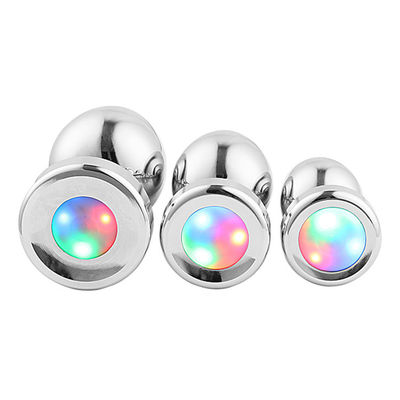 Sexy Wearable Mens Masturbazione Butt Toy Plug Light Up Led Flashing Light