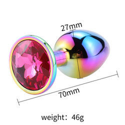 Masturbazione Anale Rotonda Plug Sex Toys Maschio Anal Toy Stimulator Cristallo Accessoio
