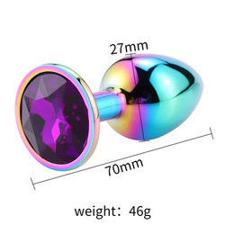 Masturbazione Anale Rotonda Plug Sex Toys Maschio Anal Toy Stimulator Cristallo Accessoio