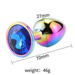 Masturbazione Anale Rotonda Plug Sex Toys Maschio Anal Toy Stimulator Cristallo Accessoio