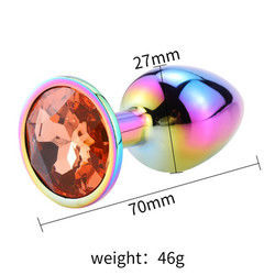Masturbazione Anale Rotonda Plug Sex Toys Maschio Anal Toy Stimulator Cristallo Accessoio