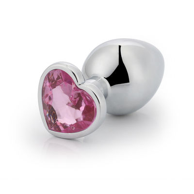 Masturbazione maschile a forma di cuore Vibrating Butt Dildo Multicolor Metal Ass Toy