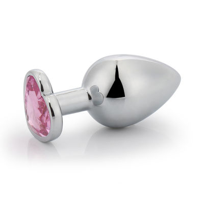Masturbazione maschile a forma di cuore Vibrating Butt Dildo Multicolor Metal Ass Toy