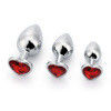 Masturbazione maschile a forma di cuore Vibrating Butt Dildo Multicolor Metal Ass Toy