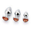 Masturbazione maschile a forma di cuore Vibrating Butt Dildo Multicolor Metal Ass Toy