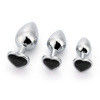 Masturbazione maschile a forma di cuore Vibrating Butt Dildo Multicolor Metal Ass Toy