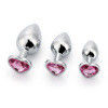 Masturbazione maschile a forma di cuore Vibrating Butt Dildo Multicolor Metal Ass Toy