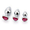 Masturbazione maschile a forma di cuore Vibrating Butt Dildo Multicolor Metal Ass Toy