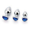 Masturbazione maschile a forma di cuore Vibrating Butt Dildo Multicolor Metal Ass Toy