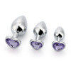 Masturbazione maschile a forma di cuore Vibrating Butt Dildo Multicolor Metal Ass Toy