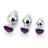 Masturbazione maschile a forma di cuore Vibrating Butt Dildo Multicolor Metal Ass Toy
