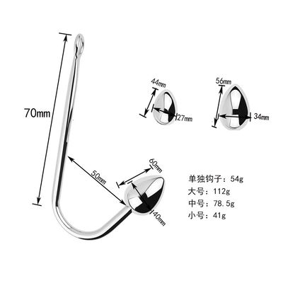 Cage Anal Plug Sex Toys Acciaio Inossidabile Anal Toy Per Uomini Ganci Cock Set Con Palla Regolabile