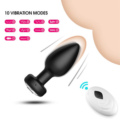 Spingimento anale senza fili Pioggia sessuale giocattoli di silicone USB ricaricabile 10 Frequenza