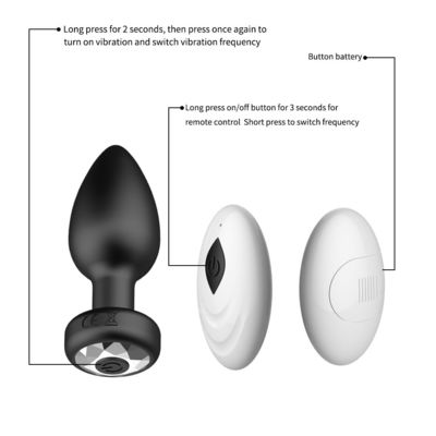 Spingimento anale senza fili Pioggia sessuale giocattoli di silicone USB ricaricabile 10 Frequenza