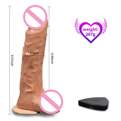 8 Inch Women Sex Toys Dildo Sentimento della pelle Trasparente Liquido Dildo in silicone