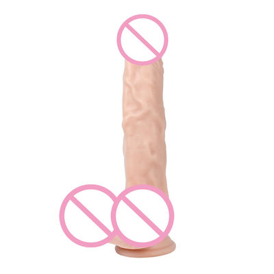 Pvc marrone maschile realista dildo grande di silicone dildo forte ventosa mani libere