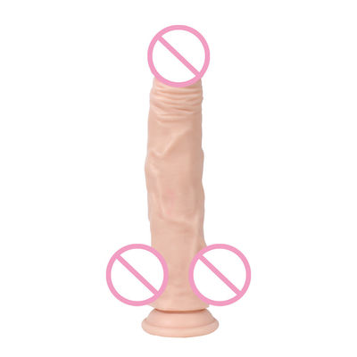 Pvc marrone maschile realista dildo grande di silicone dildo forte ventosa mani libere
