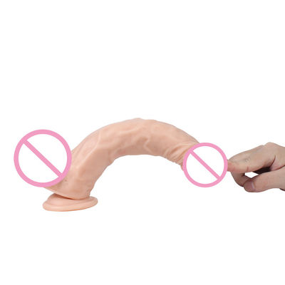 Pvc marrone maschile realista dildo grande di silicone dildo forte ventosa mani libere